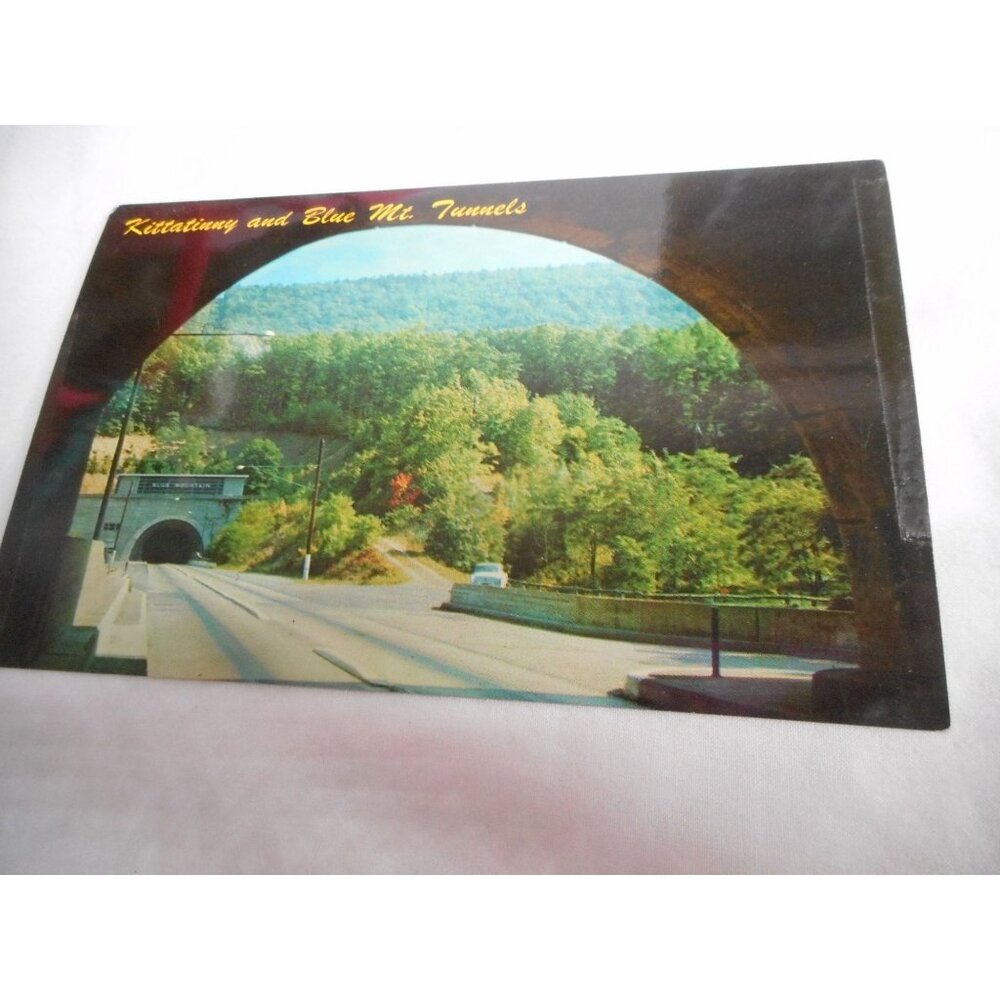 Vintage Postcard unposted Kittatinny and Blue Mt Tunnels Pennsylvania Turnpike